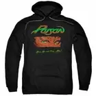Poison Open Up And Say Ahh Hoodie Sweatshirt Mens Licensed Rock Band Retro Black