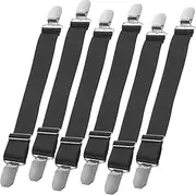 ETHZZLE 6Pcs Adjustable Elastic Boot Clips Durable Fasteners for Mattress Lady Clothes and Binding Straps Sturdy Tie Down Strap Loops for Stable Hold and Easy Use