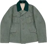 [militaryharbor] WW2 WWII German M37 Elite EM fieldgrey Wool Tunic Feldbluse deep Green Collar