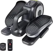 Under Desk Elliptical Machine Foot Pedal Exerciser Leg Exercise Equipment for Seniors & Adults Elliptical Trainer with Display Monitor and Remote Control