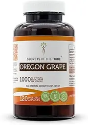 Secrets of the Tribe Oregon Grape 120 Capsules, 1000 mg, Responsibly farmed Oregon Grape (Mahonia aquifolium) Dried Root (120 Capsules)