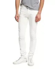 NWT Saint Laurent YSL D02 White Stonewash Denim Low Rise Skinny Jeans Sz 29 $990