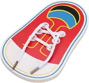 [Jinshining] Wooden Learn to Tie Your Own Shoes Threading Lacing Shoes Training Early Learning Kits for Kids Threading Lacing Shoes Training Board Kids Toddler Early Learning Learning and Education