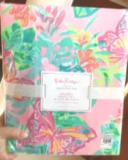 Pottery Barn Isle Be Back Sheet Set Pink Full Lilly Pulitzer Palm Beach 4pc