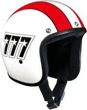 Bandit Jet 777 Jet Helmet, white-red, Size L for Men White Red