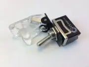 HD ON/OFF DPST 4P TOGGLE SWITCH 20 AMP 125VAC WITH COVER TRANSPARENT CLEAR