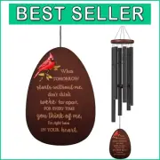 Sympathy Cardinal Wind Chimes for Loss of Loved One – Elegant Memorial Gift