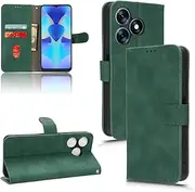 Compatible with Tecno Spark 10 4G Flip Wallet Cover,Compatible with Tecno Spark 10 4G Kickstand Magnetic Closure Green