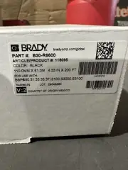 BRADY B30-R6600 Printer Ribbon, Black, 4.33in 200 ft. ,Resin (SP23)