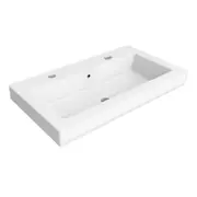 Laufen Alessi Dot Semi-Recessed Bathroom/Home Basin/Sink 2 Tap Hole 1010mm White