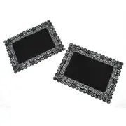 Rapee Set of 2 PVC Duomo Table Placemats 30 x 40 cm Black
