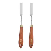 2pcs Painting Palette Knife 2.56" x 0.67" Stainless Steel Flat Blade