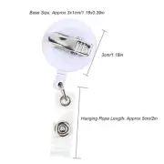 US 6Pcs Retractable Badge Holder Name Card Badge Reel Clip For Office Worker