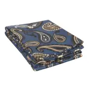 Flannel Pillowcase Set, Standard, Paisley Navy Blue