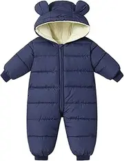 [Generic] Kids Snow Pants Size 6 Infant Baby Girls Boys Fashion Suit Hooded Snowsuit Jumpsuit Down Coat Romper Padded Outwear Jacket Snow Wear Snow Pants Girls 12 14
