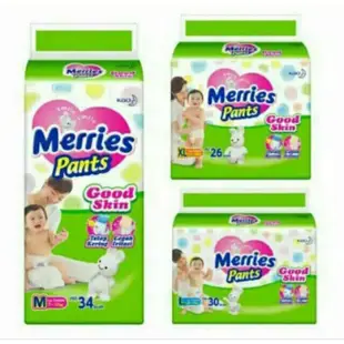 妙而舒 Merries Pants Good Skin 嬰兒紙尿褲 S40,M34,L30,XL26,XXL28,M50