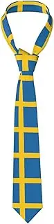 [WURTON] Vietnamese Flag Print Men'S Neckties Tie,Funny Novelty Neck Ties Cravat For Groom,Father, And Groomsman