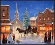 Chart Needlework - Counted Cross Stitch Patterns - Christmas in Pleasantville