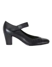 [Easy Steps] Megan Black Glove Heeled Shoes