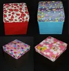 1 Kids Decor foldable chair ottoman storage cube organizer 9 3/4 x 9 3/4 x 10 IN