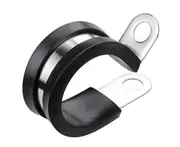 42X EPDM Rubber Lined P Clips Cable Hose Pipe Clamps Holder Air Clip Clamp