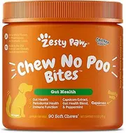 Zesty Paws Chew No Poo Bites - Hen - 90 Count