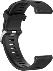 LOKEKE for Garmin Forerunner 245M Replacement Band, Replacement Silicone Wrist Band Strap for Garmin Forerunner 245M/ Garmin Forerunner 245(Silicone Black)