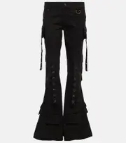 [Blumarine] Blumarine Embellished low-rise flared jeans AU 10 black