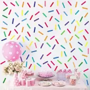 300pcs Confetti Strip Wall Decal Stickers for Kids Room Removable Colorful