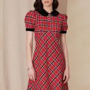 Empire Elegance Dress Kit: Multicolor Sewing Pattern V1822 for Sizes 8-16