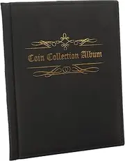 SHOWERORO Black Coin Collecting Album Skin Album for Coin Collection Coin Album Coin Collection Organizer Album