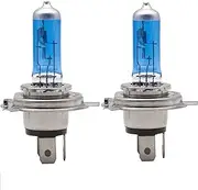 2Pcs 12V 60/55W Super Bright White Car Headlight Blue Auto Lights Halogen Bulb Driving Lamp UV Quartz Glass Bulb,H4