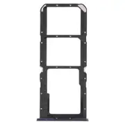 For OPPO A74 4G / F19 / F19s CPH2219 SIM Card Tray + SIM Card Tray + Micro SD Card Tray Black
