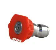 100 Pack Erie Tools Pressure Washer 1/4" Quick Connect 0 Degree 5.0 Nozzles