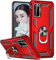 [LeYi] for S20-Phone-Case-5G for Women Men: Samsung Galaxy S20 5G Case with Ring Stand, Heavy Duty Military-Grade Protective Phone Case Cover with Magnetic Ring Kickstand for Samsung S 20 5G, Red