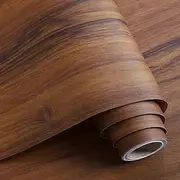 Vintage Printed Oak Wood Grain Stickers, Self-Adhesive Kitchen Countertop Bar Faux Wood Veneer Waterproof Refurbishment Desktop Wood Grain Paper Creative(Old Term,60X5m)