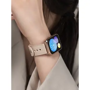 適用於三星Galaxy Watch Fit 3 運動健身手環真皮錶帶 Galaxy Fit 3手環替換腕帶