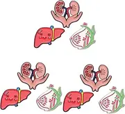 [Healvian] Cute Organ Brooch Pins Funny Enamel Badge for Clothing Back Hats Creative Design Durable Material Family and Friends