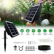 Solar Automatic Plant Garden Drip Irrigation System Sprinkler Kit 1-600s Timer