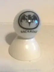 BACARDI RUM LOGO ON WHITE PEARL MARBLE