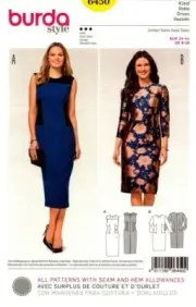 Burda Sewing Pattern 6450 Style Women's Dress Size EUR 34-44 US 8-18