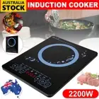 2200W Electric Induction Cooktop Portable Kitchen Cooker Ceramic Glass Top Stove