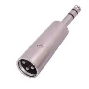 1/4inch 6.35mm Male to 3Pin Male Plug Socket Adapter for Mixer Speaker