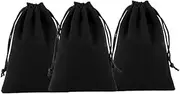 5pcs Hair Dryer Travel Bag Hair Dryer Bag Drawstring Storage Pouch Drawstring Bags Blow Dryer Bag Travel Bag Organizer Flannel Drawstring Bag Jewelry Bag Multifunction/3358 (Color : Black, Size : 25