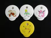 Vintage Pokémon Tupperware Tumbler Lid Covers Set of 4 Nintendo