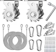 HDYAR Shade Sail Hardware Kit with Ratchet Winch Wire Tensioner for Rectangle/Triangle Shade Sail Installation, 304 Grade Stainless for Garden, Outdoors (Winch + Hardware Kit + Cables)