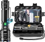 Rechargeable Flashlights 2000 High Lumens Single One Mode Super Bright, High Powered LED Flashlight USB C, High Beam 3280 ft Long Lasting Powerful Heavy Duty Strong Flash Light For Security Hiking