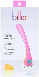 Women’s Razor Kit, 1 Handle + 2 x 5-Blade Refills + Magnetic Holder, Malibu Color