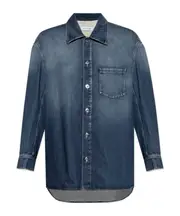 Lanvin Logo Patch Denim Shirt S,L,M Blue
