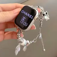 在飛比找蝦皮商城精選優惠-ins 韓國 小香風 串珠式錶帶 apple watch 錶